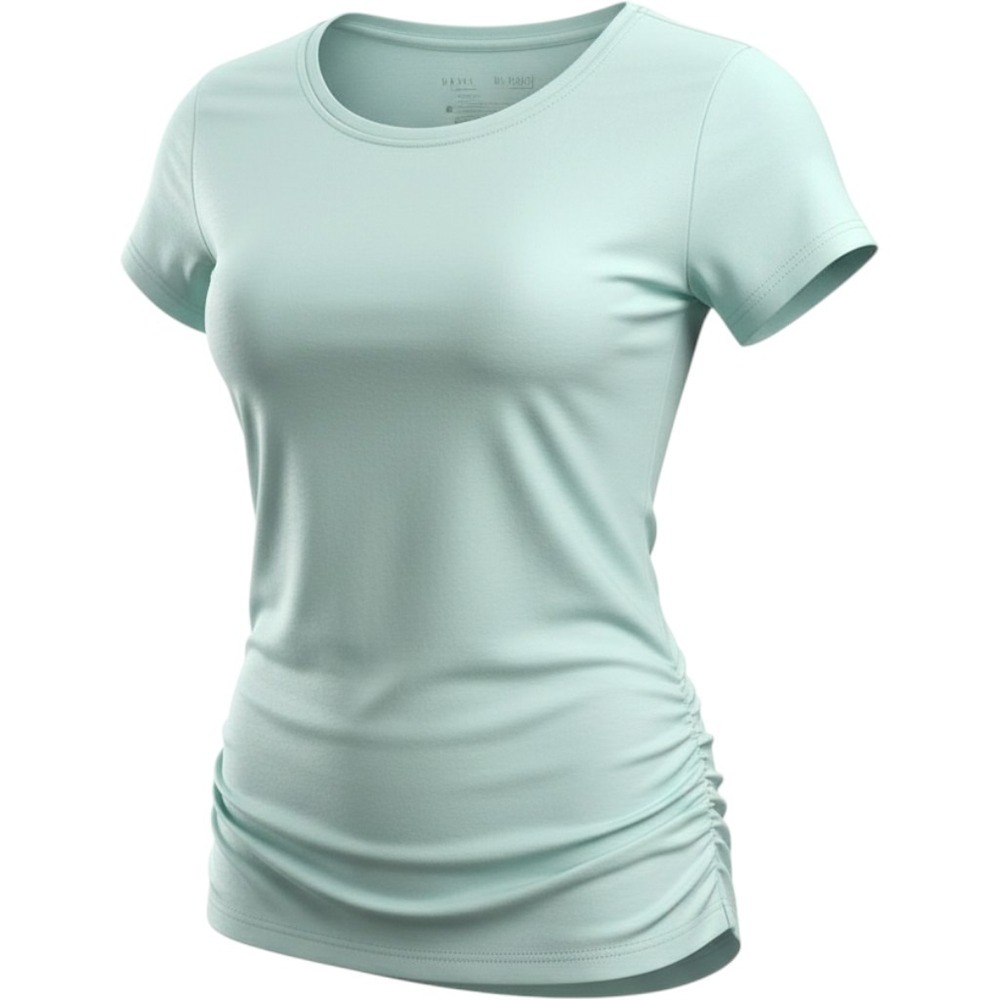 Athletic Works Womens Aqua Reef‎ Ruched Side Activewear T-Shirt XXL 20 AWL7007